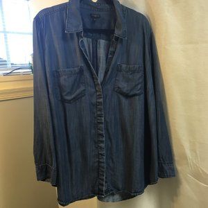 Talbots Blue Chambry Shirt  Sz 2X